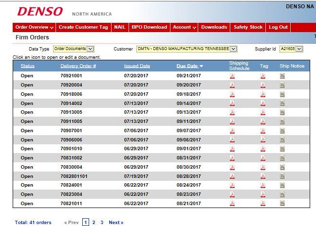 FIRM ORDER CHANGE SCREEN VIEW When Firm orders are changed, a new DO# is created adding 01 to the end of the original The original order is moved to the Firm Order History and the change is