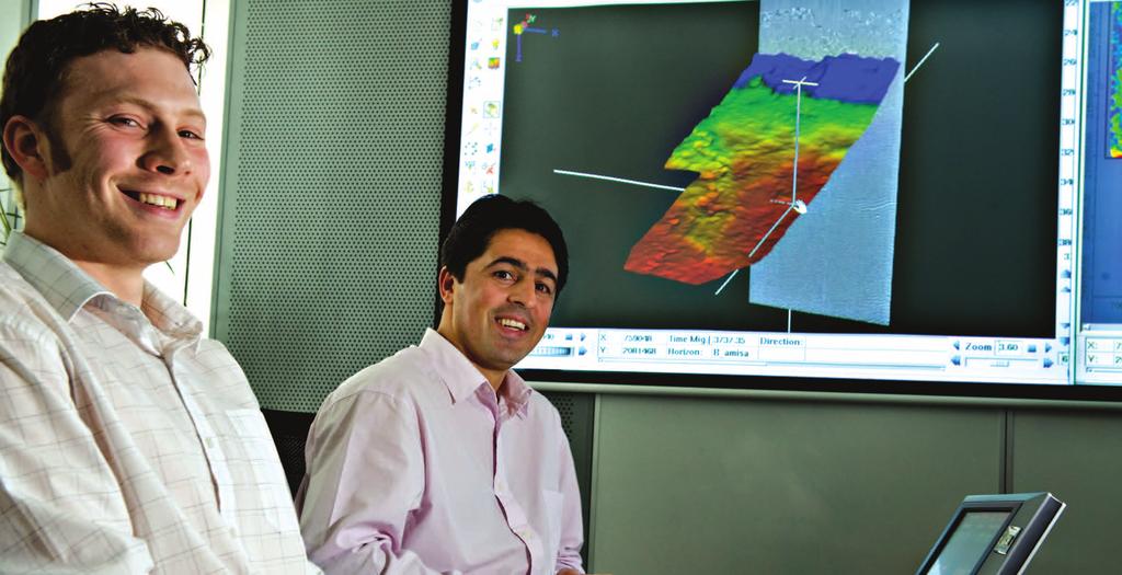 GEOSCIENCE DISCIPLINES Santos employs graduates with degrees in geology and geophysics.