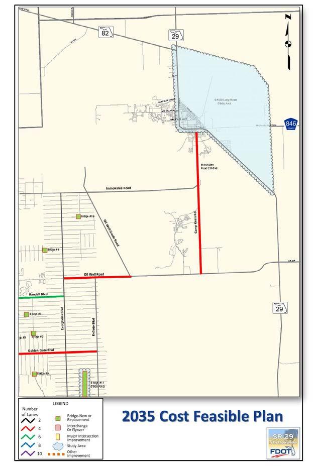LRTP 2035 Cost Feasible Plan This PD&E Study is in the Cost Feasible Plan Other Collier County road projects in the