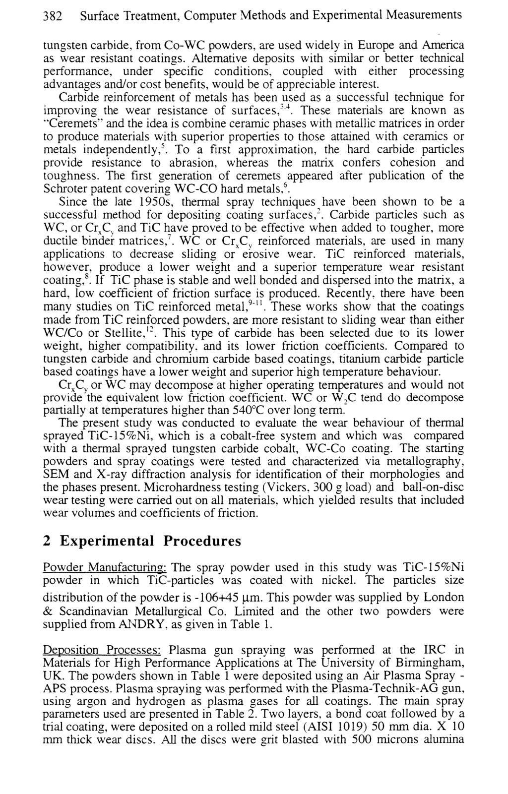 382 Transactions Surface on Treatment, Engineering Sciences Computer vol 17, Methods 1997 WIT Press, and www.witpress.