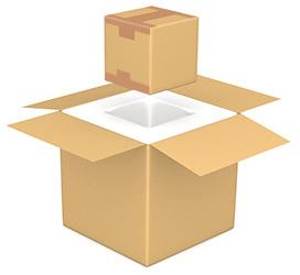 Single Box Packaging * Pack soft and other non-fragile items in a robust corrugated cardboard box.