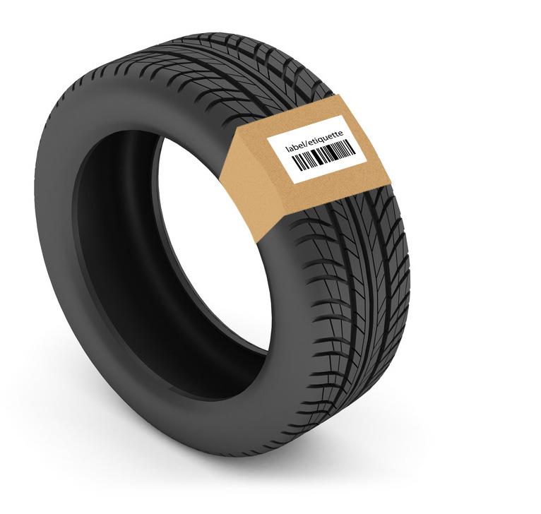 Tires Wrap a band of pressure-sensitive tape around the tread and through the centre of the tire, ensuring that the tape sticks to itself and the band is wide enough to fit a shipping label.