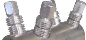 . 4 aluminium alloy bolts with a shear head in order to control the optimum tightening torque.