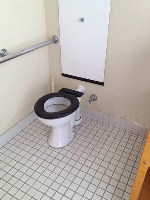 Leaks at the rear Toilets are in poor condition &