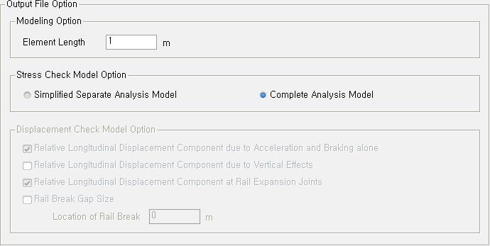 07 Wizard Option 1.Stress Check Model Option This option creates a file to check the additional stresses. - Simplified Separate Analysis Model xxx_temp.mcb xxx_train.