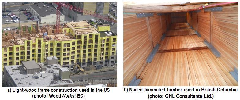 Vertical Shafts Various systems, such as wood-framed, nailed-laminated timber and CLT, can be designed to achieve the required fire