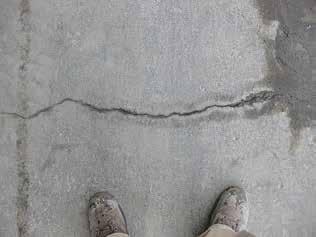 Typical Negative Moment Crack Over Beams Ground Penetrating Radar (GPR) Survey Several cores were taken in cracked areas and revealed that most of the cracks extended the full depth of the concrete