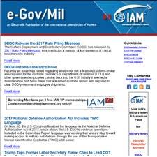 enewsletters egov/mil Sent to almost 5,000 industry leaders and decisionmakers, this enewsletter focuses on issues and topics related to moving household goods for the U.S. government and military.