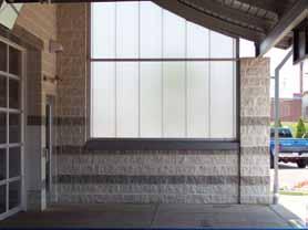 HIGH IMPACT RESISTANCE 200 times greater than glass LIGHTWEIGHT less than 1 lb. per sq. ft.