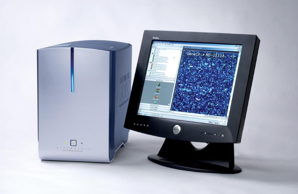 Output The Affymetrix Scanner work station and
