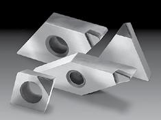 offs Polished PCD tops for keener edges and better chip flow Can be used to machine aluminum in both neutral and negative holders Edges ground on CNC equipment for consistency and quality finishes