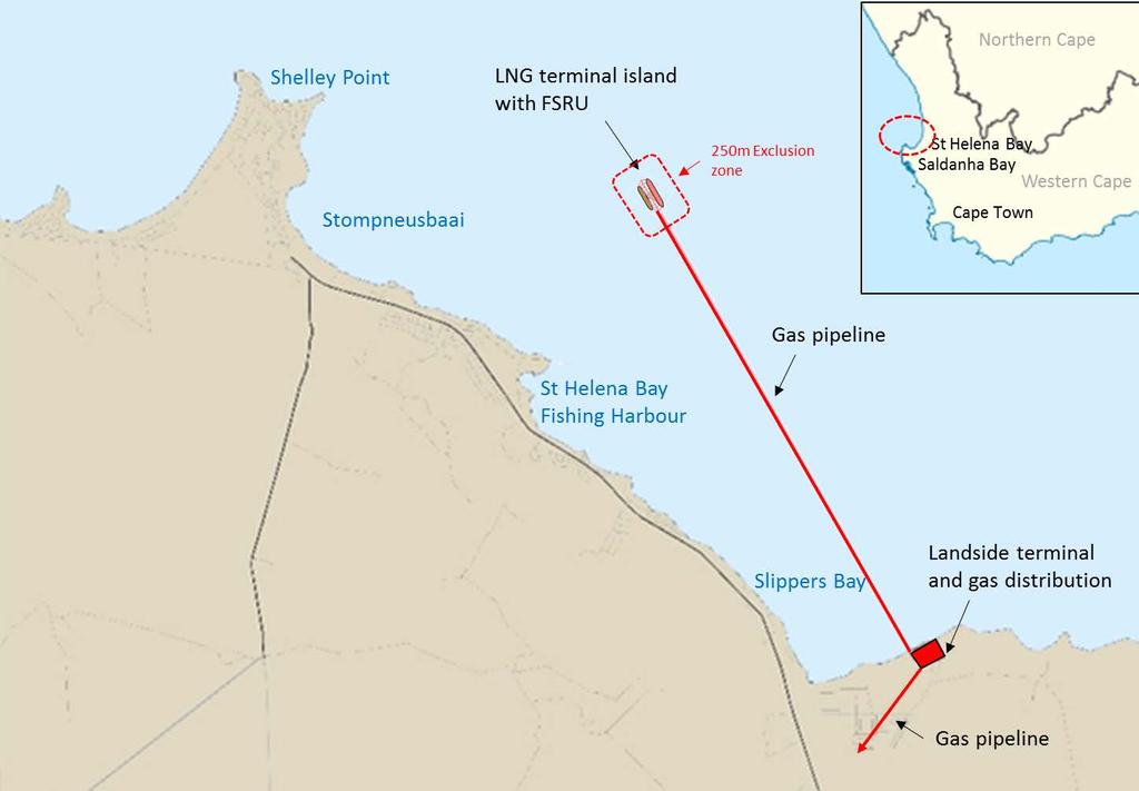 Opportunities and challenges of the potential LNG terminals in Saldanha