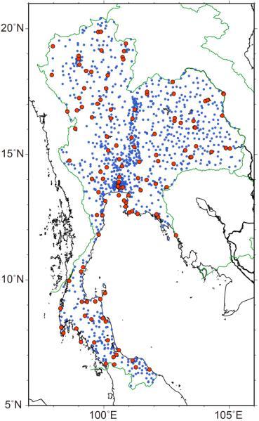 In 2012, we developed a prediction system to optimize the double cropping of rice and cassava in northeastern Thailand.