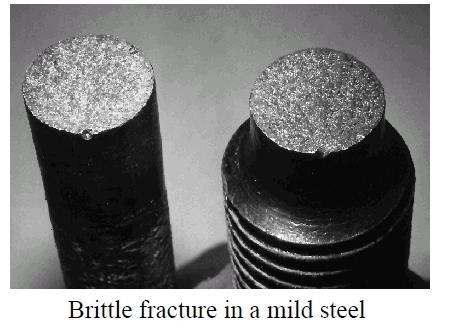 Brittle Fracture A. Transgranular fracture: Fracture cracks pass through grains.
