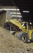 Above Heavy earthmoving machines are