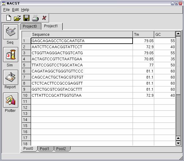 NACST/Seq Sequence Generator Based on MOEA Using 6 objectives Each run of MOEA -