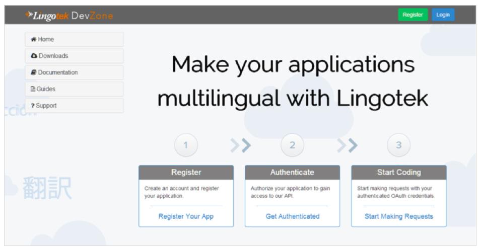 Lingotek DevZone Lingotek s Multilingual API is an easy-to-use, powerful way for you to integrate your enterprise applications with the Lingotek Translation Management System (TMS).