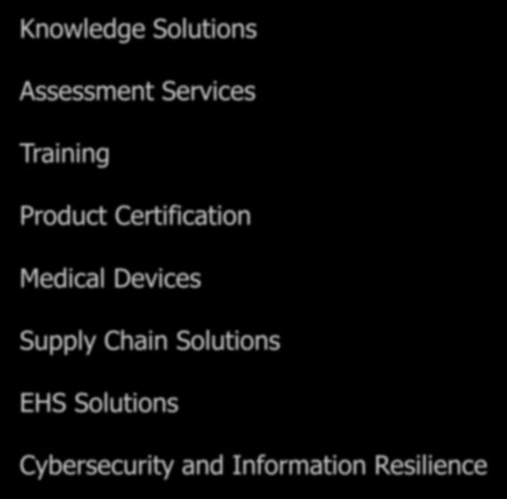 Knowledge Solutions Assessment Services Training Product Certification Medical