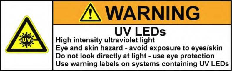 Precautions for Use Cleaning: Cleaning with isopropyl alcohol or water recommended DO NOT USE ultrasonic cleaners Static Electricity: UVTOP are sensitive to electrostatic discharge (ESD).
