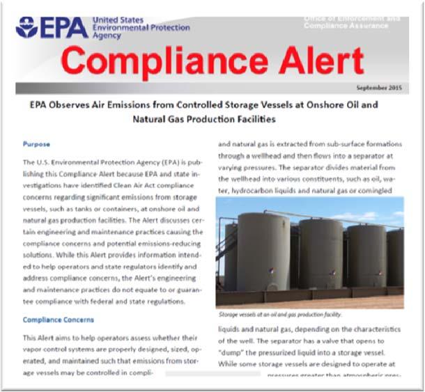 USEPA Peak Flow Enforcement Issue USEPA national enforcement initiative for upstream onshore oil and ga