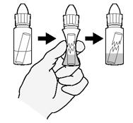 PERFORM THE ASSAY: Vigorously shake the Bottle 5 times to mix the solutions. Solution should turn green after the ampule is broken. Solution must be used immediately. Remove the cap.