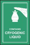 Hazard label for liquid nitroge