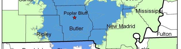 Butler County has the highest pull factor in the South