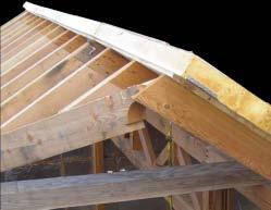 Injected class 1 fire rated polyurethane foam core Rafters or trusses per structural requirements 4-12 self drilling SIP screws are screwed through wood member into decking or rafters Integrated roof