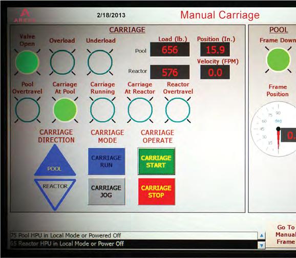 Off-bridge system monitoring and diagnostics verify system operation during use Upper Platform Upper platform can access hoist during scheduled PM s Components on