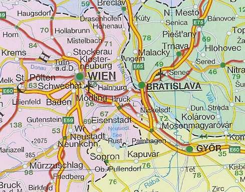 The planned expressway runs from the border of the province (city) of Vienna and the province of lower Austria (represented by the S1 expressway) to the border of Austria and Slovakia (close to