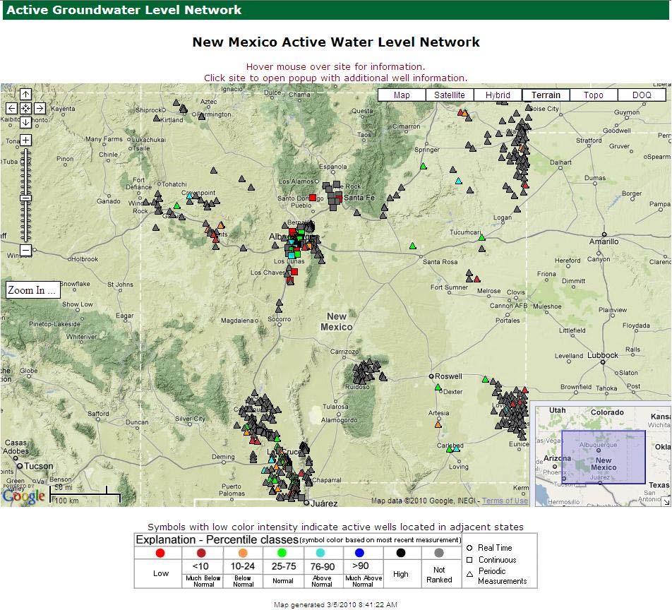 Shallow Aquifers USGS has good data on