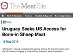 USDA approval of the import of higher-margin, Uruguay sheepmeat is viewed by the local meat industry as an industry game