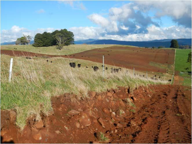 Soils of the North East (NE) Geology quite complex general trend is: Hills mostly capped by basalt Some areas of granite (mainly in North and East of irrigation area) Slopes of sandstone/mudstone