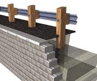 Additional crash loads must be accounted for in the design of the wall.