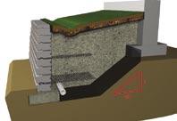 Ensure that the geogrid extends the distance into the infill material as specified in the design.