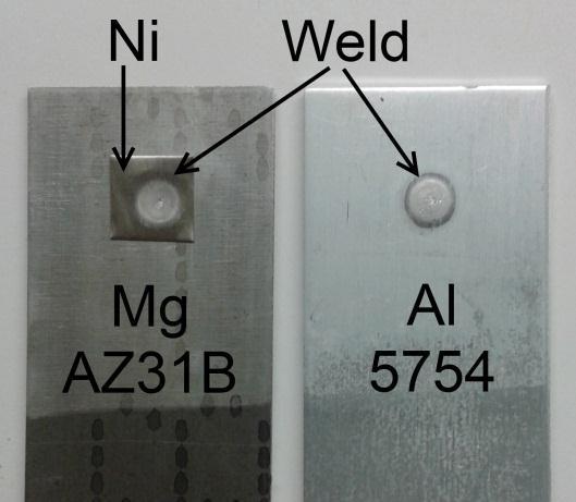 Chapter 4: Resistance Spot Welding of Al to Mg with Ni-based 4.1 Experiments with Bare Ni Interlayer Interlayers 4.1.1 Mechanical Properties RSW of Al to Mg with bare Ni interlayer was studied first.