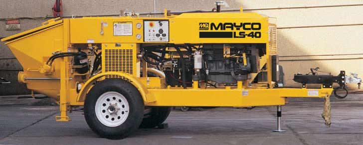 lower maintenance costs The Mayco LS40 with its longer, slower stroke, and increased horsepower will handle the