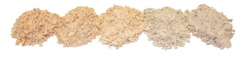 Calcined Grades Calcined grade products are produced by calcining, or sintering, at higher temperatures, typically around 1800 F (1000 C), and then classified to produce a variety of particle-sized