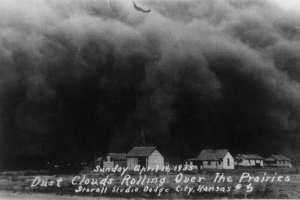 Black Sunday April 14, 1935. The dust storm that turned day into night.
