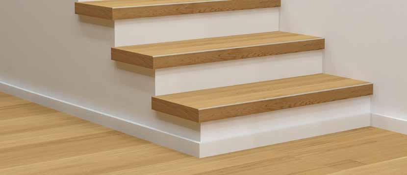 Engineered hardwood stair nosings are also available with an aluminium trim as an additional edge protection (see Fig. 3).