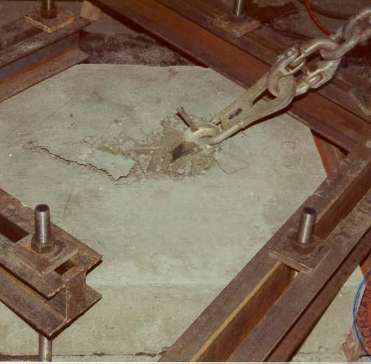 orming of a concrete cone does not lead to failure, when stirrups are placed closely around the anchor.