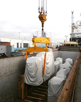 Branch offices in, Each consignment contained a set of ship generators consisting of 2 eight-cylinder and 2 six-cylinder diesel generators, 2 pieces of special lifting gear and some containers with