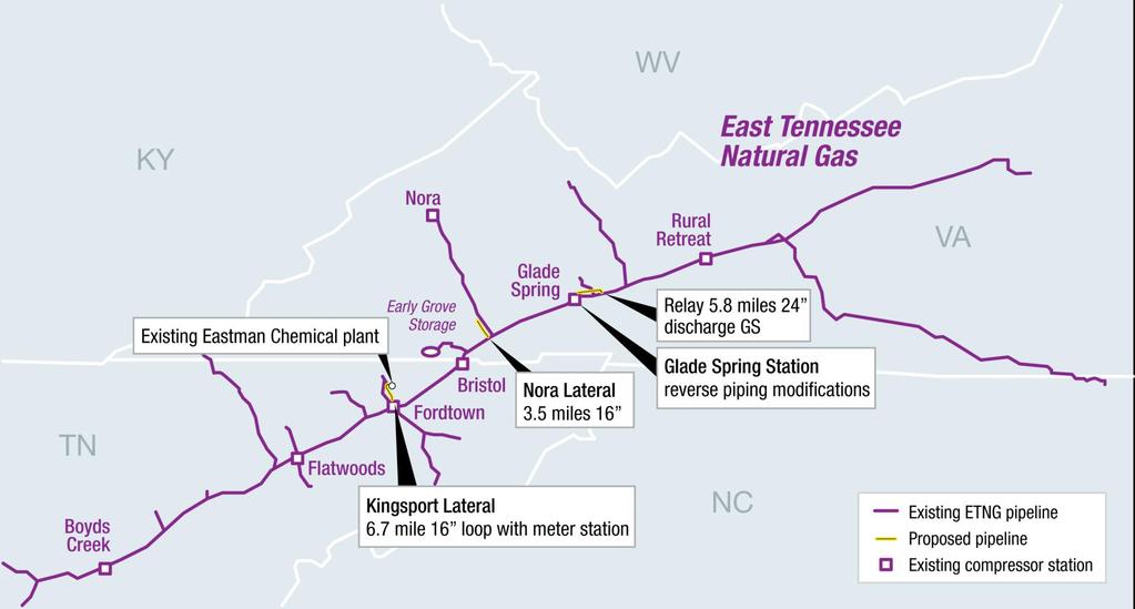 Kingsport Expansion Project Map of Expansion