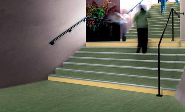 TAPIFLEX STAIRS & ACCESSIBILITY TECHNICAL DATA STANDARDS Tapiflex Stairs ISO 10581 (EN 649) commercial industrial Classes: 34 43 UPEC U4 P3 E2 C2 18dB Polyurethane reinforcement (PUR) TopClean XP