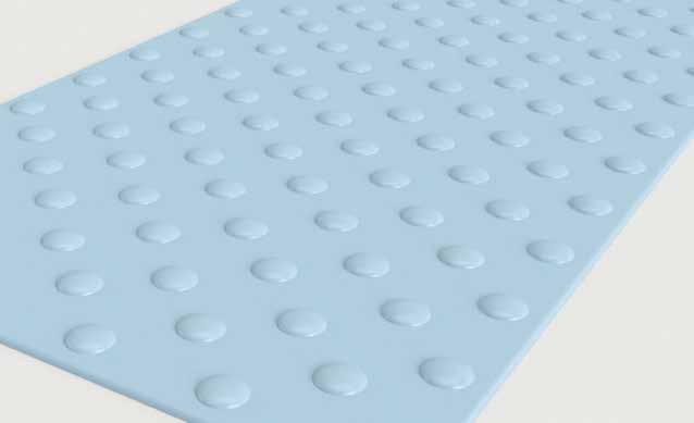 better recognition TECHNICAL DATA STANDARDS Rectangular Tile NF P 98 351 Compliant Square tile Base: 3mm (with bevelled edge) Stud: 5mm (with wear indicator) Weight 1.35kg / tile 0.