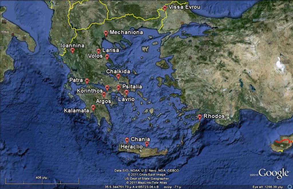 Present situation of WWTPs in Greece Number of employees Employees of WWTPs in Greece 300 250 Total number of employees: 408 200 150 100