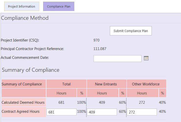 2. Click on Edit Item at the top left hand corner of the screen then click on the Compliance Plan tab. 3.