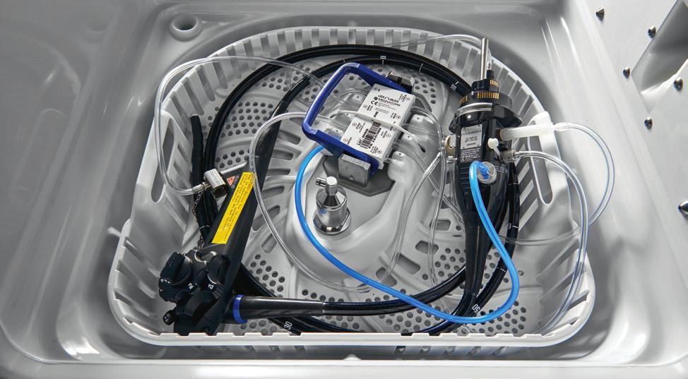 efficiency and saves time HIGH PERFORMANCE CLEANING CYCLE Continuous endoscope channel monitoring & blockage detection Dedicated hookup ensures all channels are connected & fully reprocessed Double