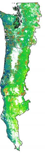 Carbon estimates from previous studies were clipped to the area Data: Landsat, 2010 Biome-BGC