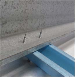 Batten Cladding C Purlin Fastener Figure 3: Full Scale Test Set-up of Battens The actual load in the screw fastener at the time of pull-through failure can only be estimated by using the measured